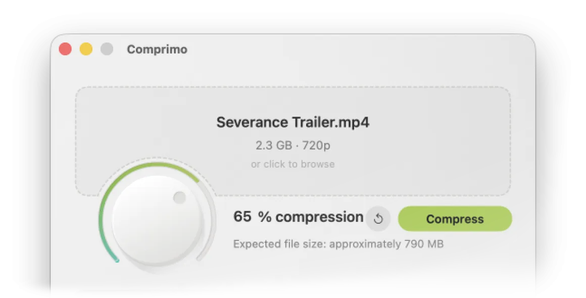 Screenshot van Comprimo